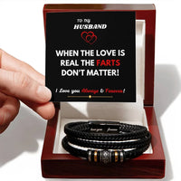 To My Husband - Love You Forever - Braided Bracelet - Gift Set - SLDDL0098 - Sunshine Letters Co