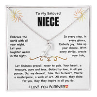 To My Beloved Niece - Zodiac Symbol Necklace - Gift Set - SLDDL0023 - Sunshine Letters Co