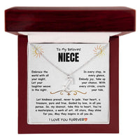 To My Beloved Niece - Zodiac Symbol Necklace - Gift Set - SLDDL0023 - Sunshine Letters Co