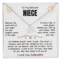 To My Beloved Niece - Zodiac Symbol Necklace - Gift Set - SLDDL0023 - Sunshine Letters Co