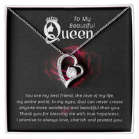 To My Beautiful Queen - Forever Love Necklace - Magnificent Gift Set - SLDDL0075 - Sunshine Letters Co