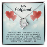To My Girlfriend - Forever Love Necklace - Magnificent Gift Set - SLDDL0071 - Sunshine Letters Co