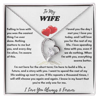 To My Wife - Forever Love Necklace - Gift Set - SLDDL0068 - Sunshine Letters Co