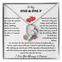 To My One & Only - Forever Love Necklace - Elegant Gift Set - SLDDL0069 - Sunshine Letters Co