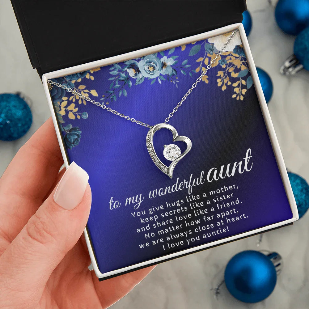 To My Wonderful Aunt - Forever Love Necklace - Gift Set - SLDDL0123 - Sunshine Letters Co