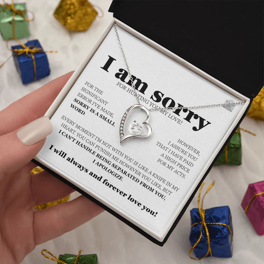 I am sorry - Forever Love Necklace - Gift Set - SLDDL0113 - Sunshine Letters Co