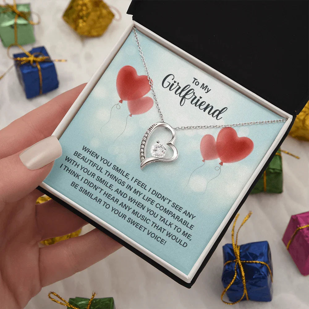 To My Girlfriend - Forever Love Necklace - Magnificent Gift Set - SLDDL0071 - Sunshine Letters Co