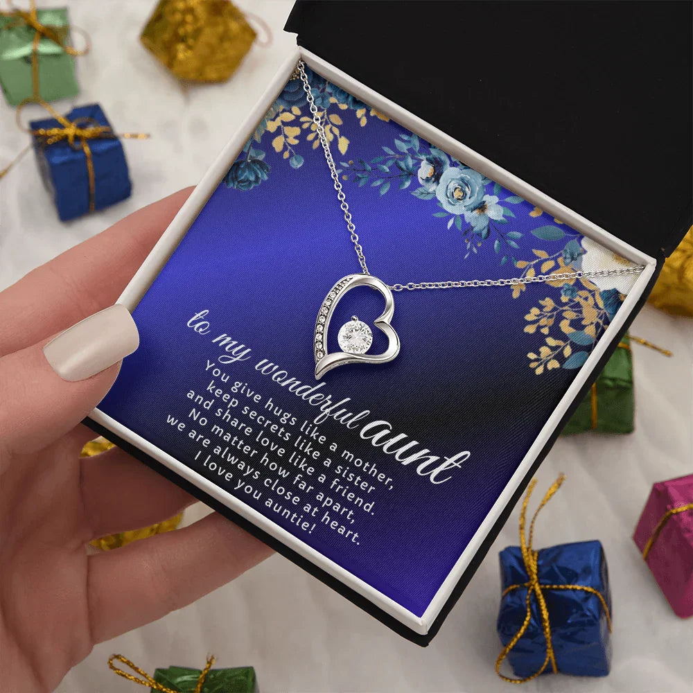 To My Wonderful Aunt - Forever Love Necklace - Gift Set - SLDDL0123 - Sunshine Letters Co
