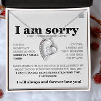 I am sorry - Forever Love Necklace - Gift Set - SLDDL0113 - Sunshine Letters Co