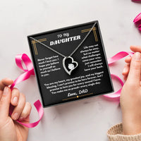 To My Daughter - Forever Love Necklace - Gift Set - SLDDL0094 - Sunshine Letters Co