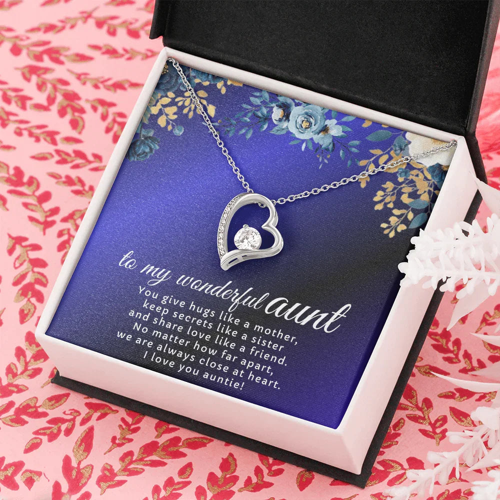 To My Wonderful Aunt - Forever Love Necklace - Gift Set - SLDDL0123 - Sunshine Letters Co