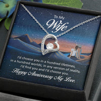 To My Wife - Forever Love Necklace - Anniversary Gift Set - SLDDL0070 - Sunshine Letters Co
