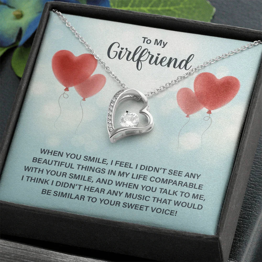 To My Girlfriend - Forever Love Necklace - Magnificent Gift Set - SLDDL0071 - Sunshine Letters Co