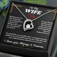 To My Wife - I Love You Always & Forever - Forever Love Necklace - Gift Set - SLDDL0063 - Sunshine Letters Co