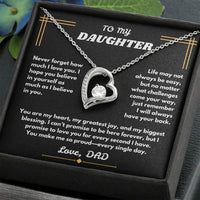 To My Daughter - Forever Love Necklace - Gift Set - SLDDL0094 - Sunshine Letters Co