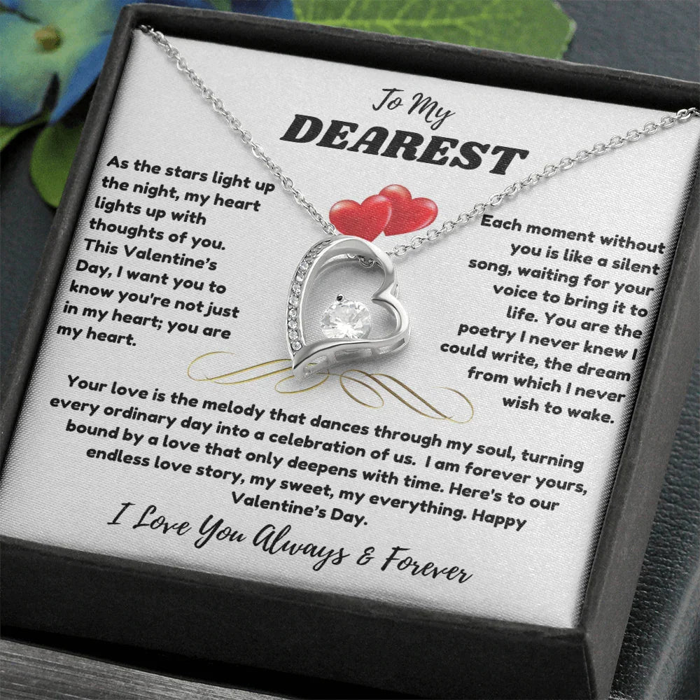 To My Dearest - Forever Love Necklace - Valentine's Day Gift Set - SLDDL0067 - Sunshine Letters Co