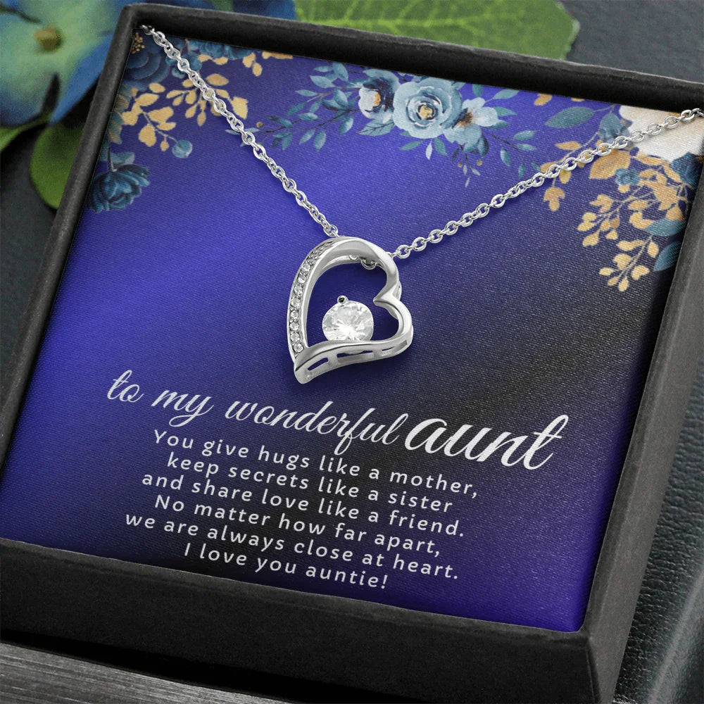 To My Wonderful Aunt - Forever Love Necklace - Gift Set - SLDDL0123 - Sunshine Letters Co