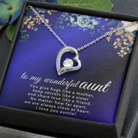 To My Wonderful Aunt - Forever Love Necklace - Gift Set - SLDDL0123 - Sunshine Letters Co