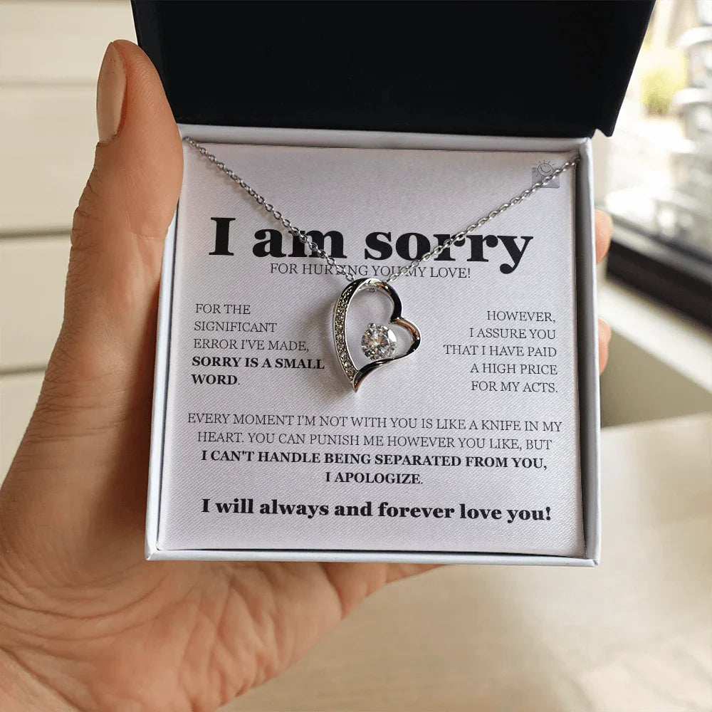 I am sorry - Forever Love Necklace - Gift Set - SLDDL0113 - Sunshine Letters Co