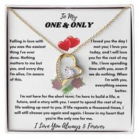 To My One & Only - Forever Love Necklace - Elegant Gift Set - SLDDL0069 - Sunshine Letters Co