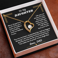 To My Daughter - Forever Love Necklace - Gift Set - SLDDL0096 - Sunshine Letters Co