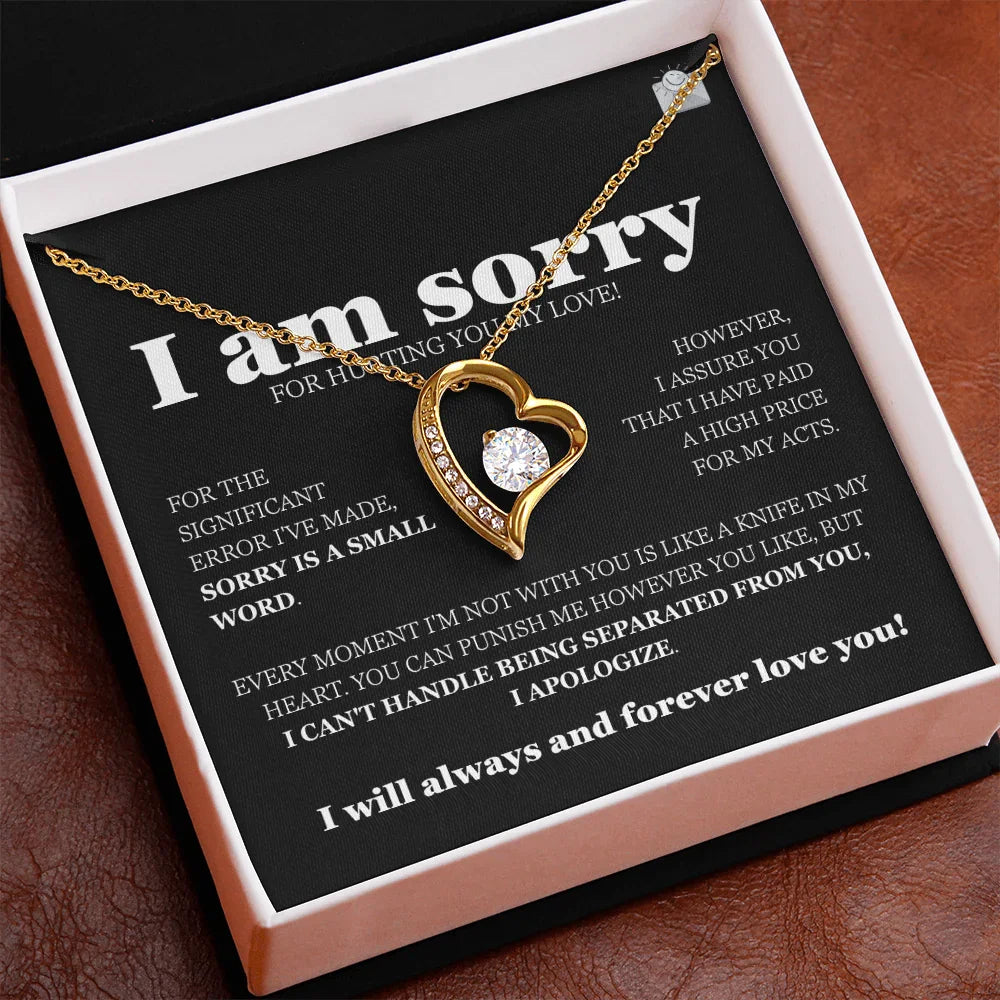 I am sorry - Forever Love Necklace - Gift Set - SLDDL0116 - Sunshine Letters Co