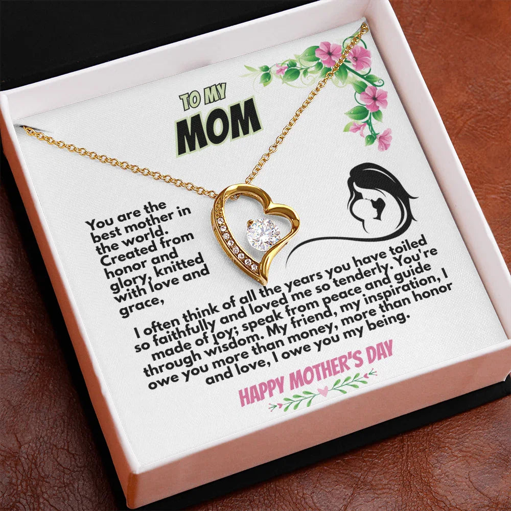To My MOM - Forever Love Necklace - Gift Set - SLPMAE0008 - Sunshine Letters Co