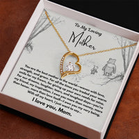 To My Loving Mother - Forever Love Necklace - Gift Set - SLDDL0102 - Sunshine Letters Co