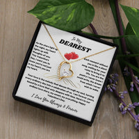 To My Dearest - Forever Love Necklace - Valentine's Day Gift Set - SLDDL0067 - Sunshine Letters Co