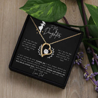 To My Daughter - Forever Love Necklace - Gift Set - SLDDL0057 - Sunshine Letters Co