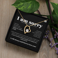 I am sorry - Forever Love Necklace - Gift Set - SLDDL0116 - Sunshine Letters Co