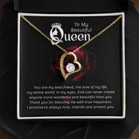 To My Beautiful Queen - Forever Love Necklace - Magnificent Gift Set - SLDDL0075 - Sunshine Letters Co