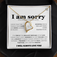 I am sorry - Forever Love Necklace - Apology Gift Set - SLDDL0128 - Sunshine Letters Co