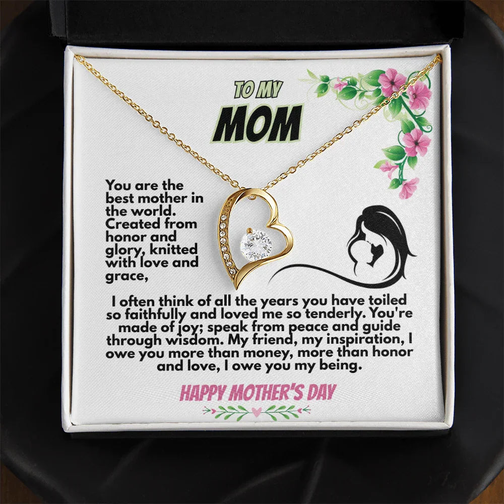 To My MOM - Forever Love Necklace - Gift Set - SLPMAE0008 - Sunshine Letters Co