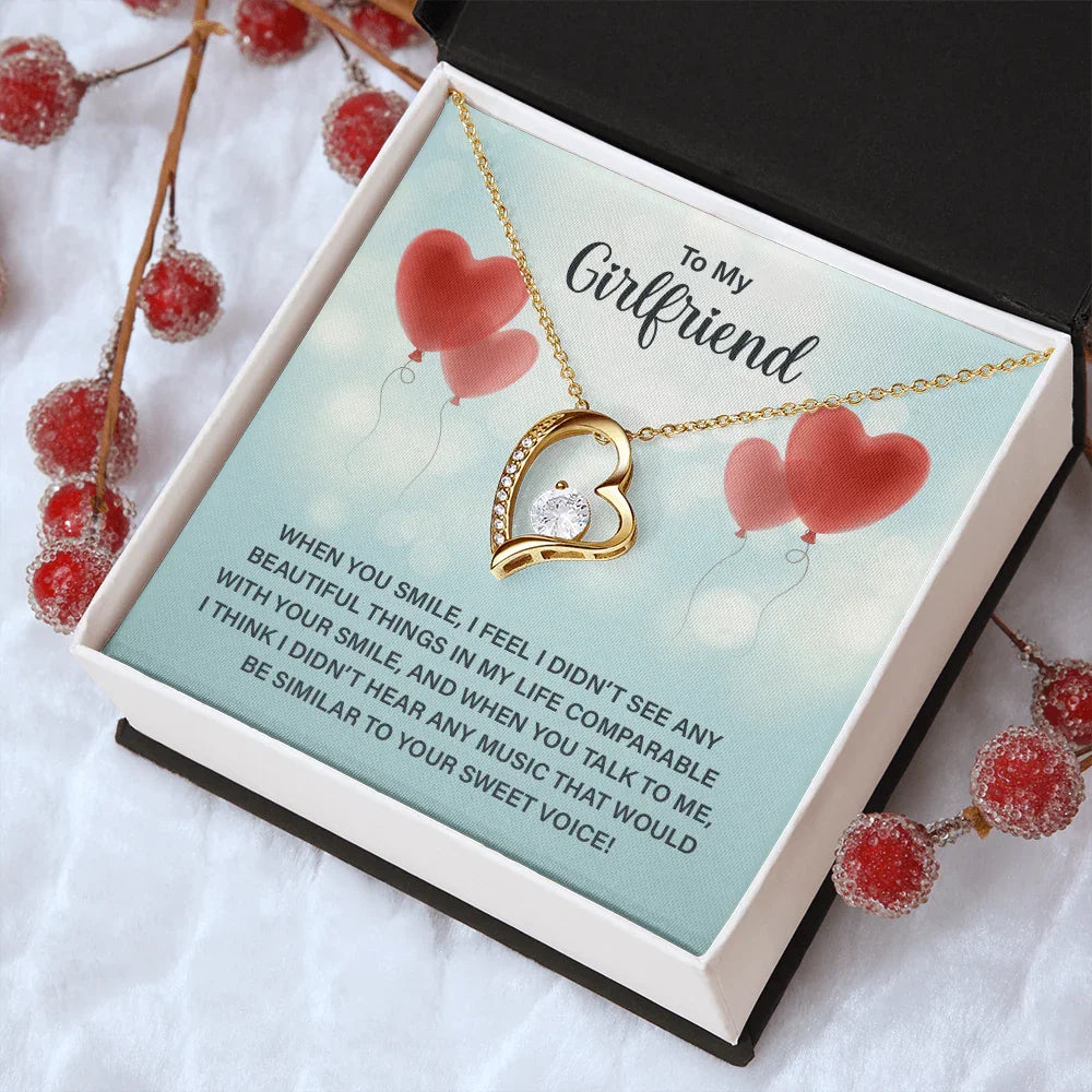 To My Girlfriend - Forever Love Necklace - Magnificent Gift Set - SLDDL0071 - Sunshine Letters Co