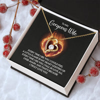 To My Gorgeous Wife - Forever Love Necklace - Magnificent Gift Set - SLDDL0072 - Sunshine Letters Co