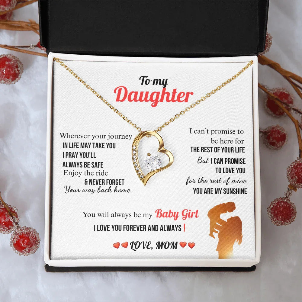 A Letter To My Daughter - Forever Love Necklace - Gift Set - SLDDL0134