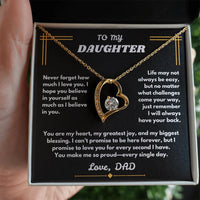 To My Daughter - Forever Love Necklace - Gift Set - SLDDL0096 - Sunshine Letters Co