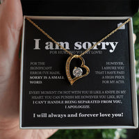 I am sorry - Forever Love Necklace - Gift Set - SLDDL0116 - Sunshine Letters Co