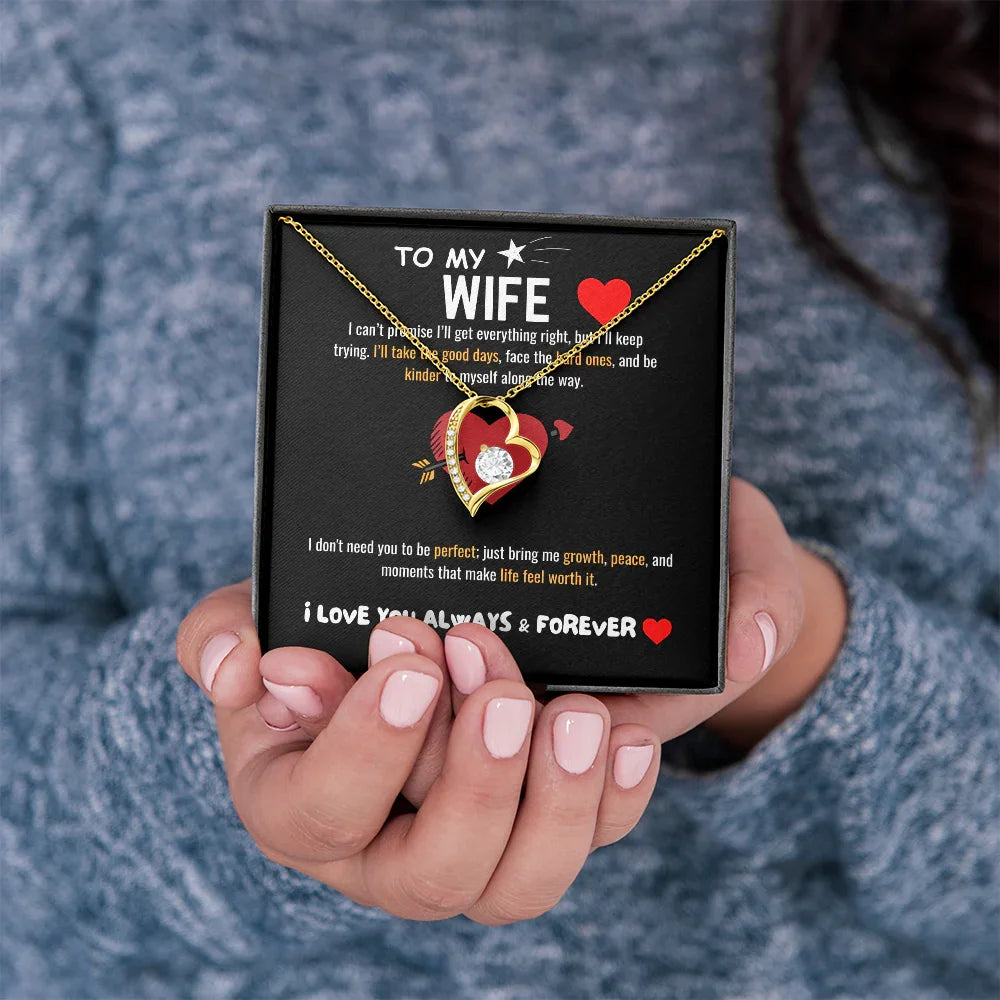 To My Wife - Forever Love Necklace - Gift Set - SLDDL0065 - Sunshine Letters Co