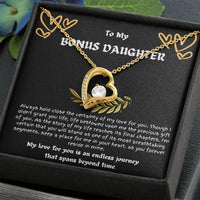 To My Bonus Daughter - Forever Love Necklace - Gift Set - SLDDL0022 - Sunshine Letters Co