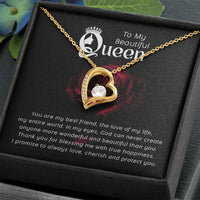 To My Beautiful Queen - Forever Love Necklace - Magnificent Gift Set - SLDDL0075 - Sunshine Letters Co