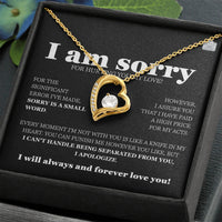 I am sorry - Forever Love Necklace - Gift Set - SLDDL0116 - Sunshine Letters Co