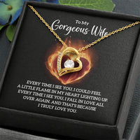 To My Gorgeous Wife - Forever Love Necklace - Magnificent Gift Set - SLDDL0072 - Sunshine Letters Co