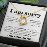 I am sorry - Forever Love Necklace - Apology Gift Set - SLDDL0128 - Sunshine Letters Co
