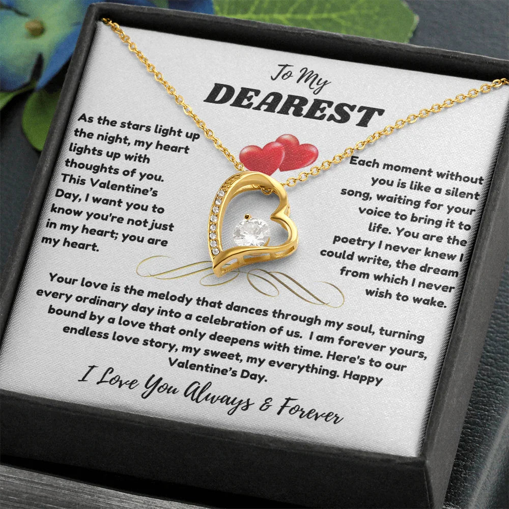 To My Dearest - Forever Love Necklace - Valentine's Day Gift Set - SLDDL0067 - Sunshine Letters Co