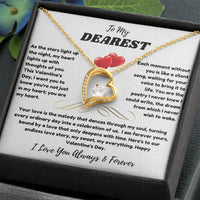 To My Dearest - Forever Love Necklace - Valentine's Day Gift Set - SLDDL0067 - Sunshine Letters Co