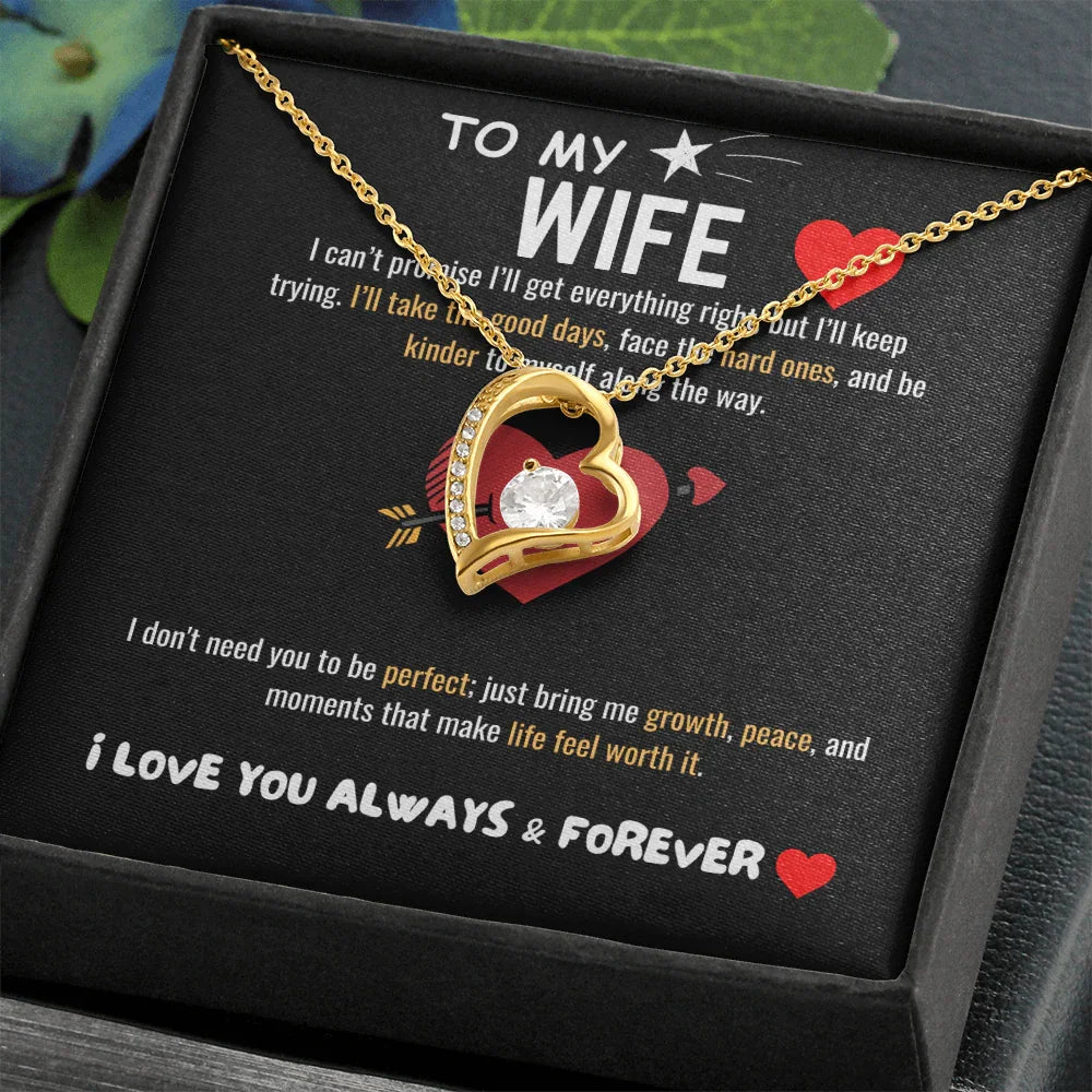 To My Wife - Forever Love Necklace - Gift Set - SLDDL0065 - Sunshine Letters Co