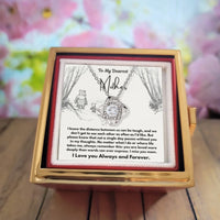 To My Dearest Mother - Love Knot with Rotating Rose Gift Box - SLDDL0110 - Sunshine Letters Co