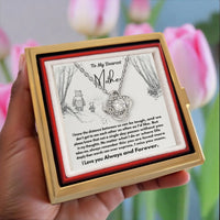 To My Dearest Mother - Love Knot with Rotating Rose Gift Box - SLDDL0110 - Sunshine Letters Co